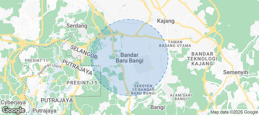 Bandar Baru Bangi Airbnb map